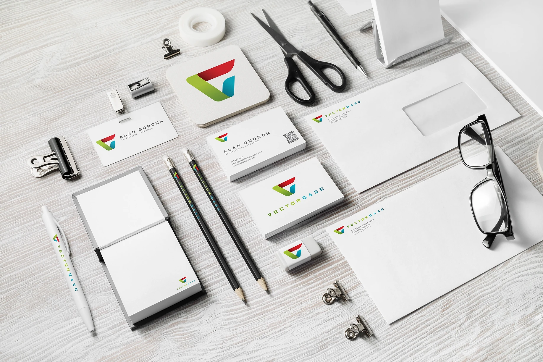 Alan Gordon brand stationery