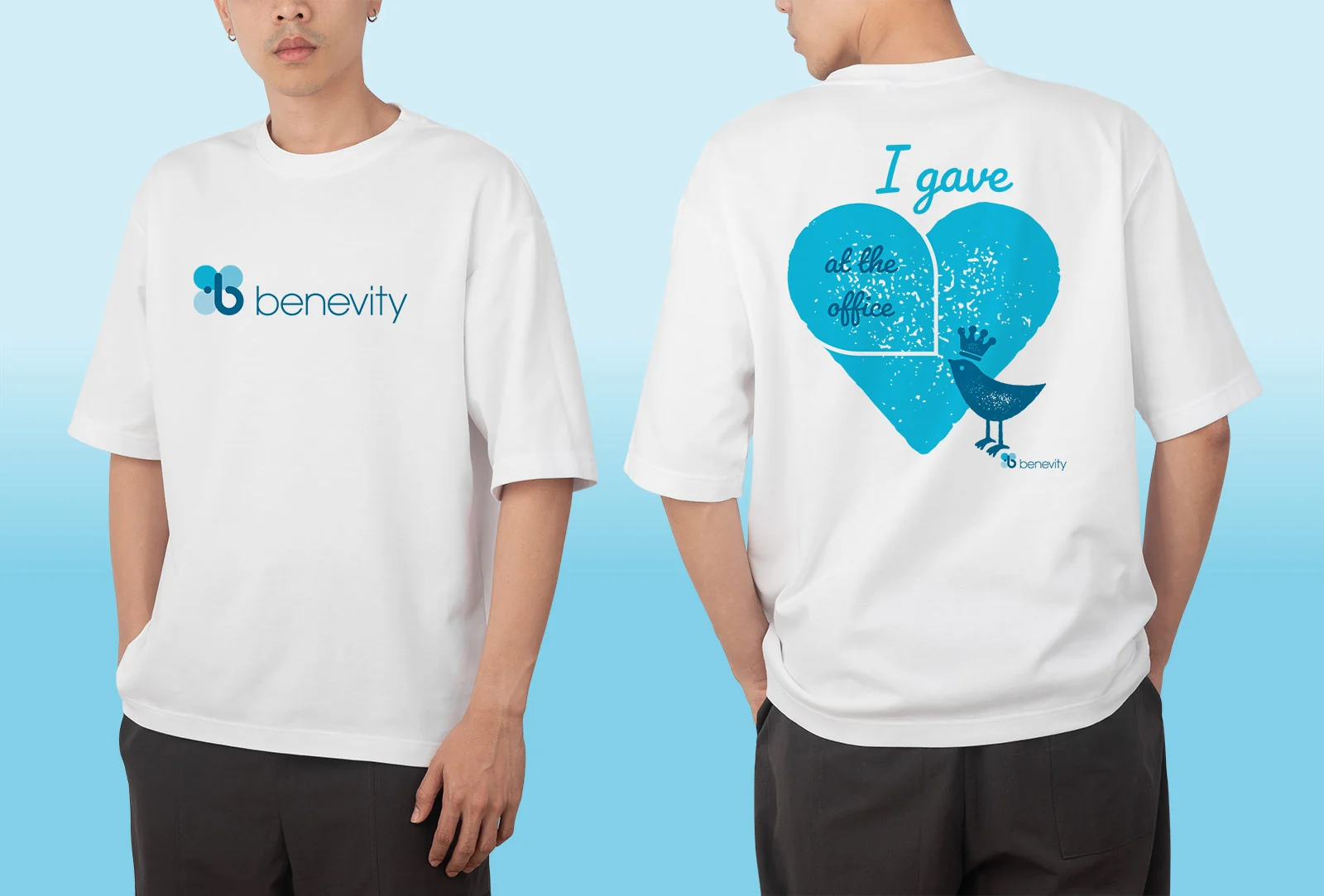 Benevity "I Gave at the Office" branded t-shirt