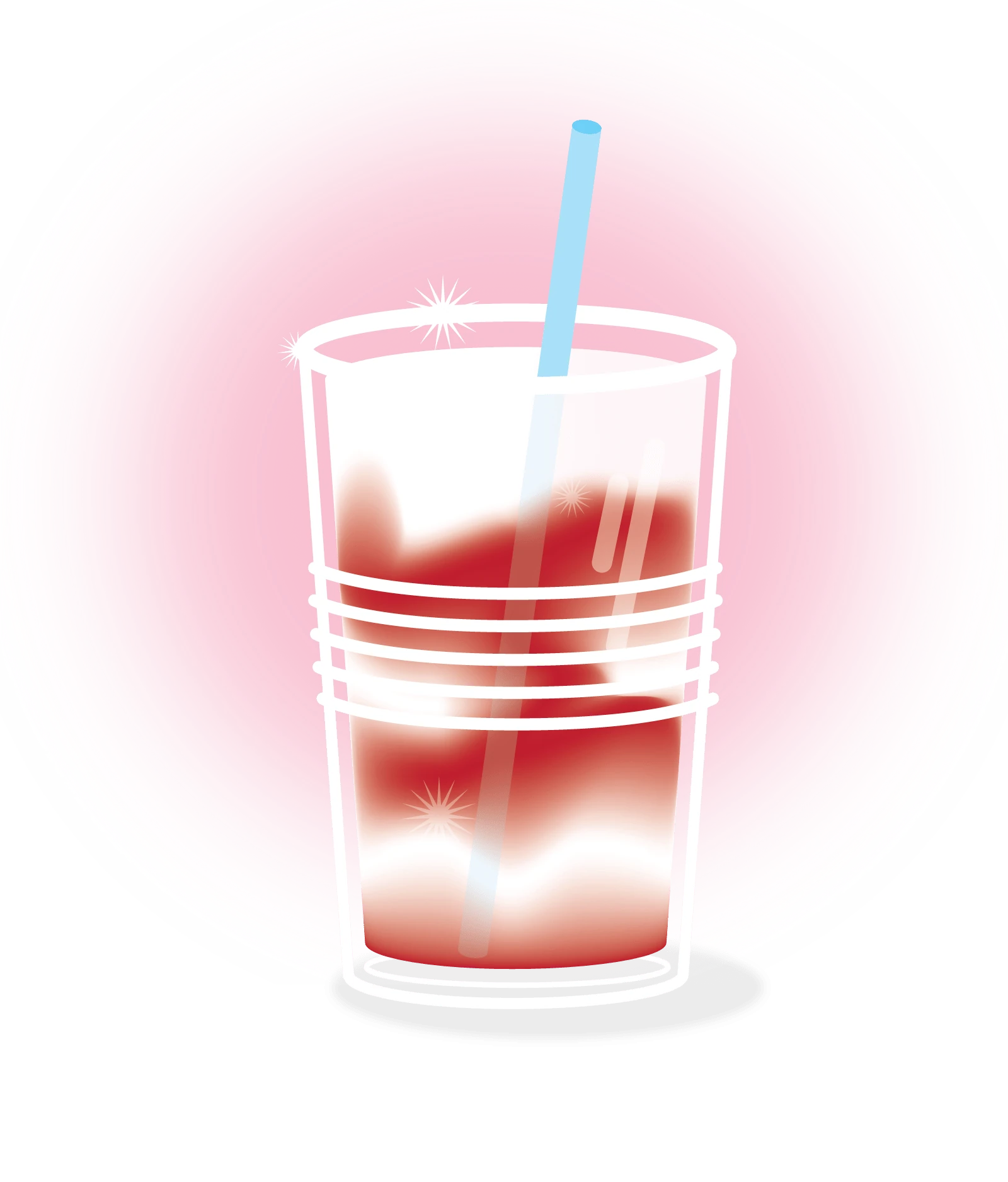 Miami Vice cocktail illustration