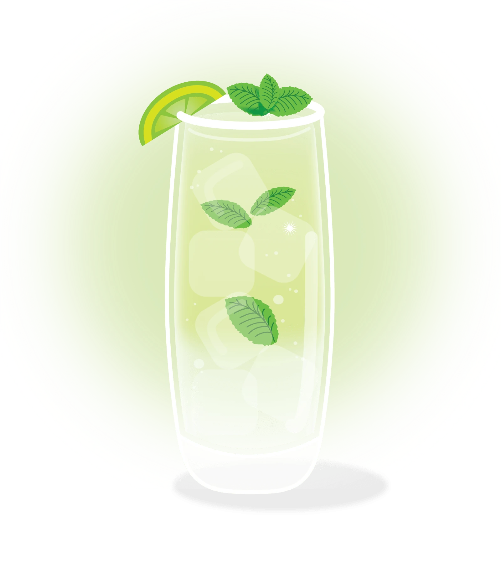 Mojito cocktail illustration