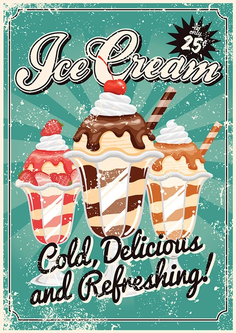 Ice cream custom illustration