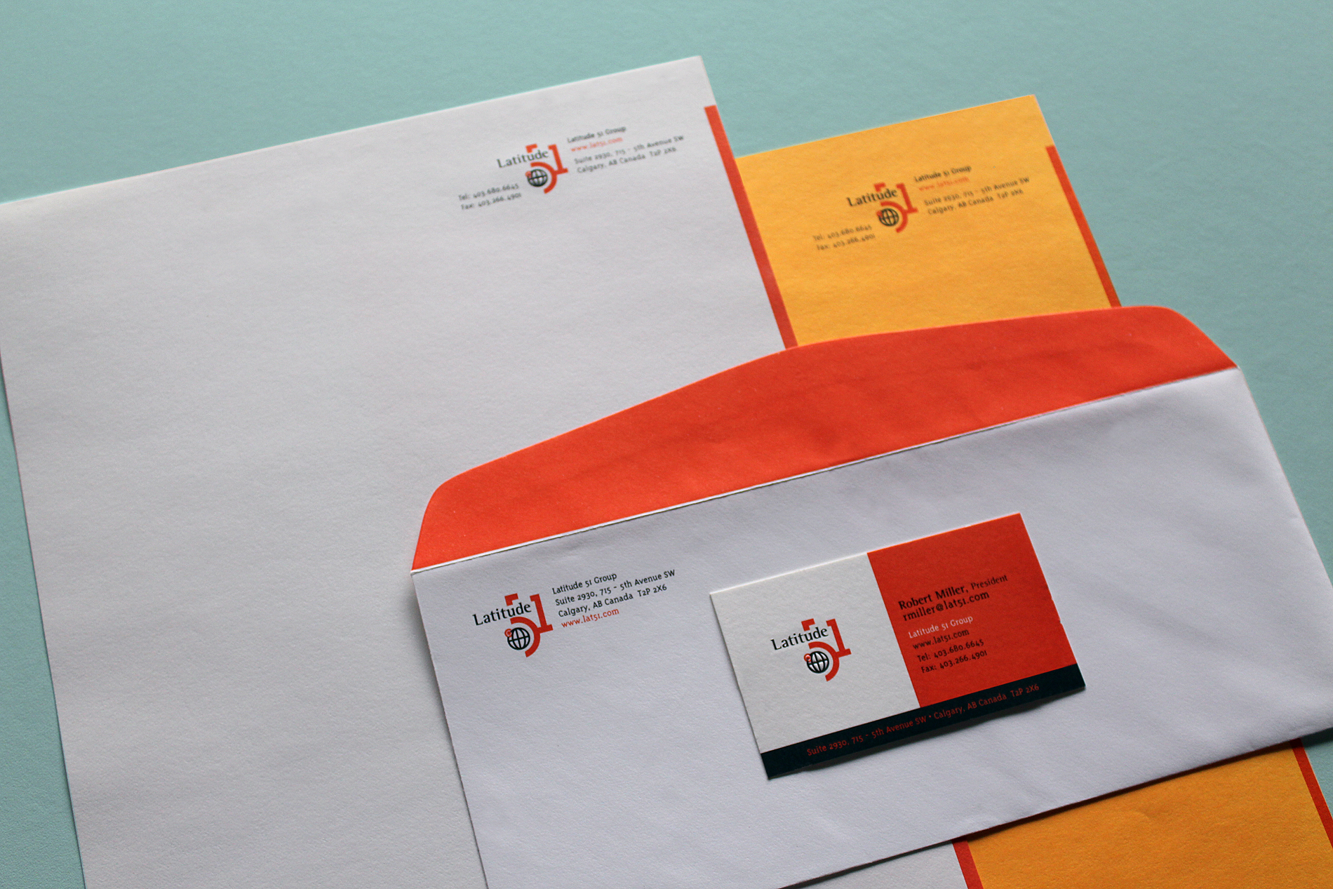 Latitude 51 brand stationery